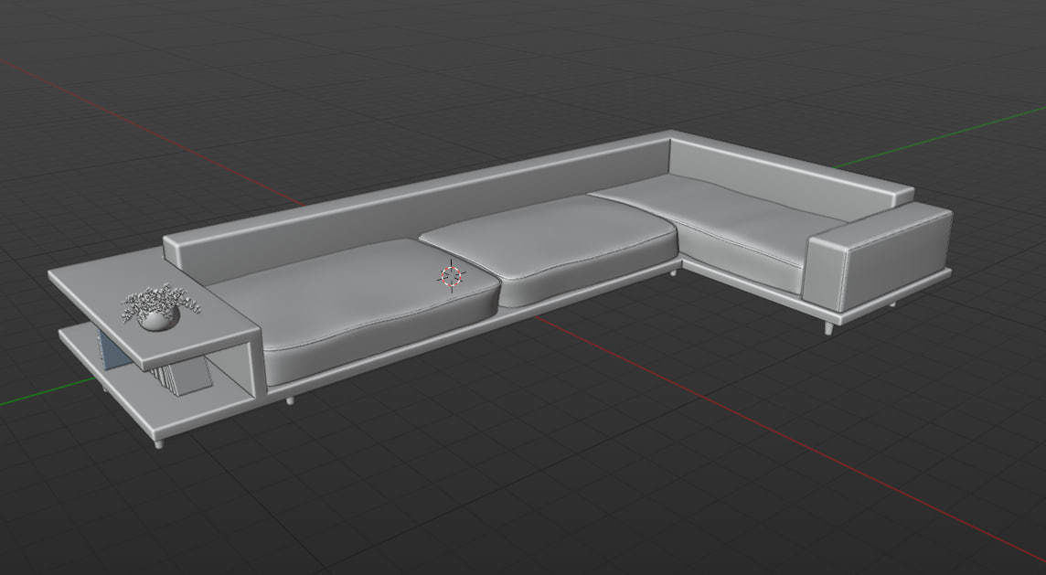 Sofa with table modern 3d model 3D model_9