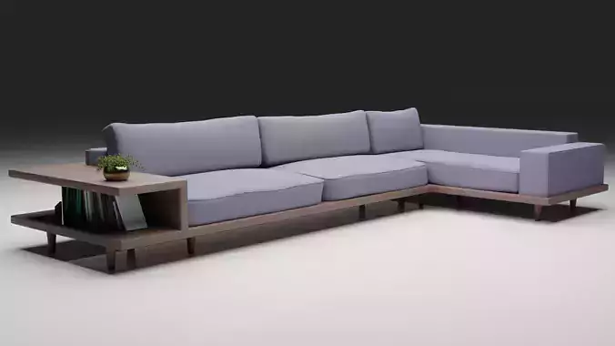Sofa with table modern 3d model