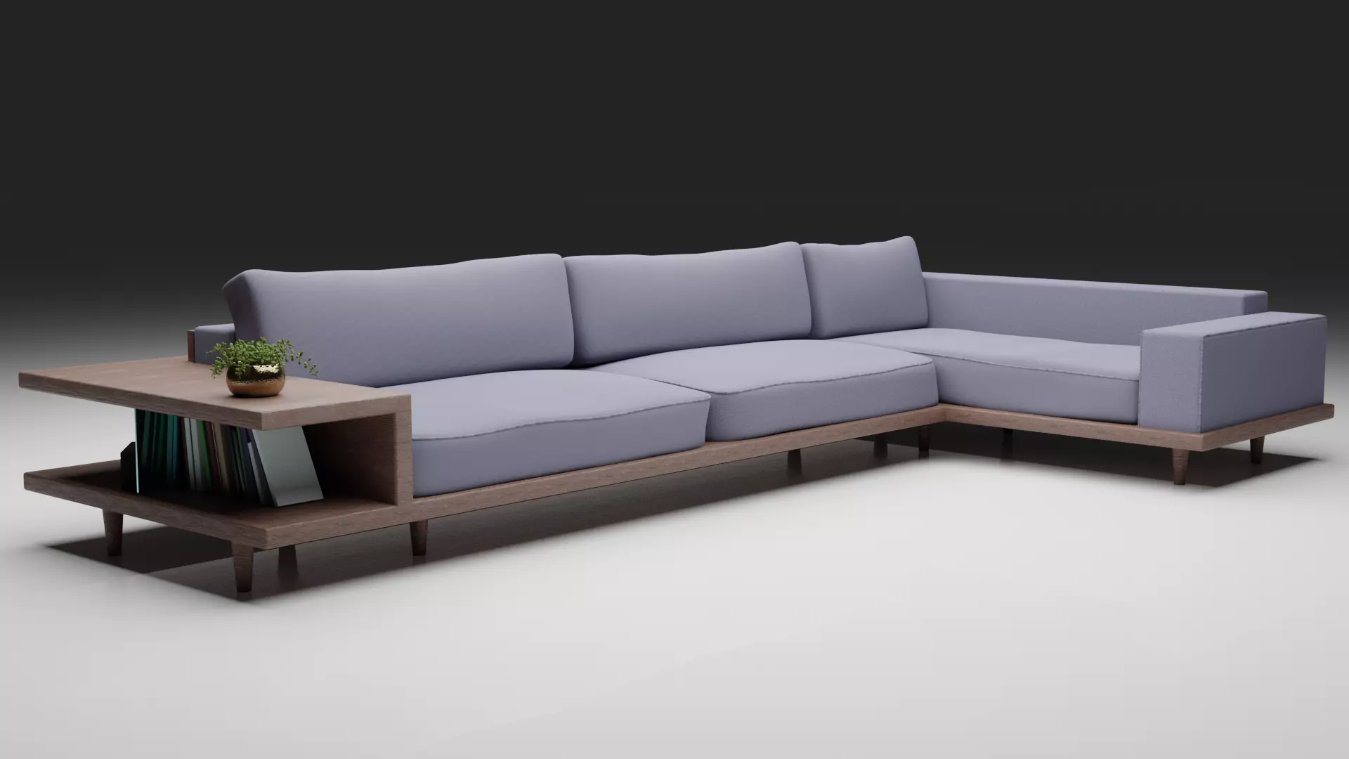 Sofa with table modern 3d model 3D model_0