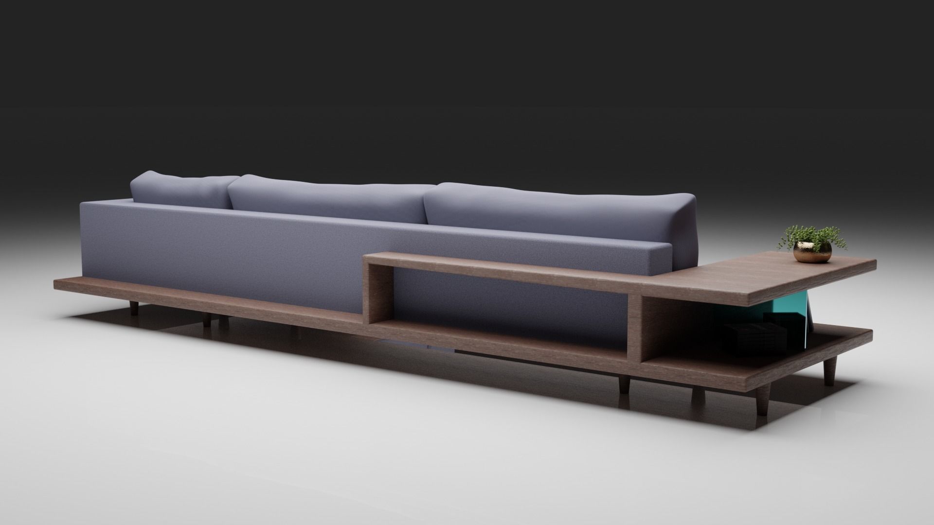Sofa with table modern 3d model 3D model_1