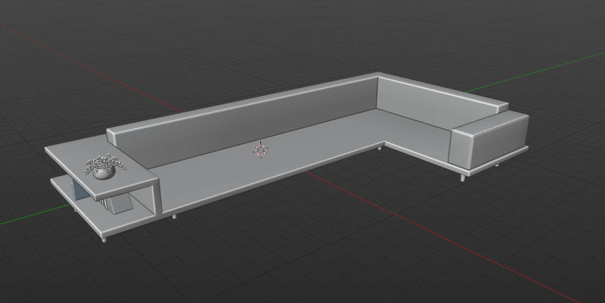 Sofa with table modern 3d model 3D model_8