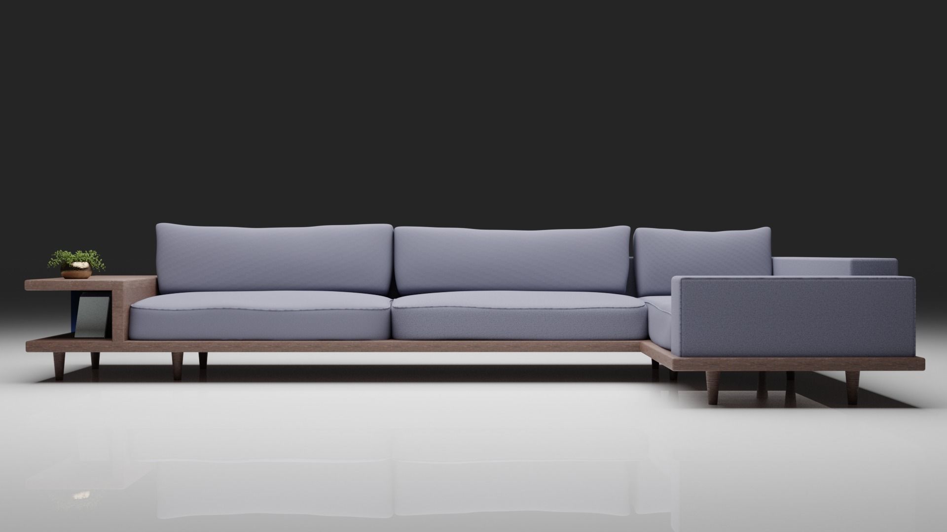 Sofa with table modern 3d model 3D model_2
