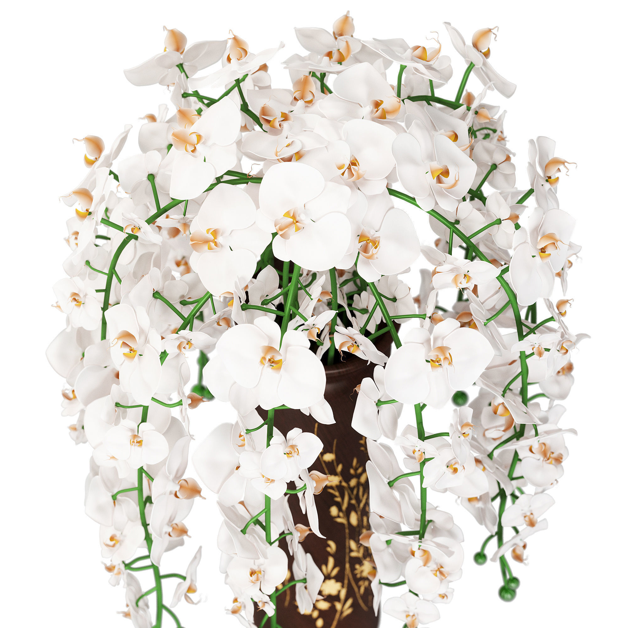 Orchid bouquet for interior 3D model_1