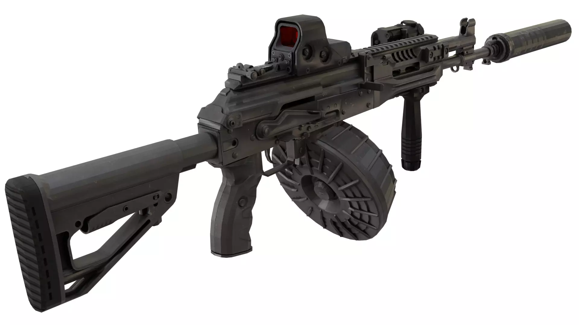 Kalashnikov AK-12 Low-poly 3D model_0