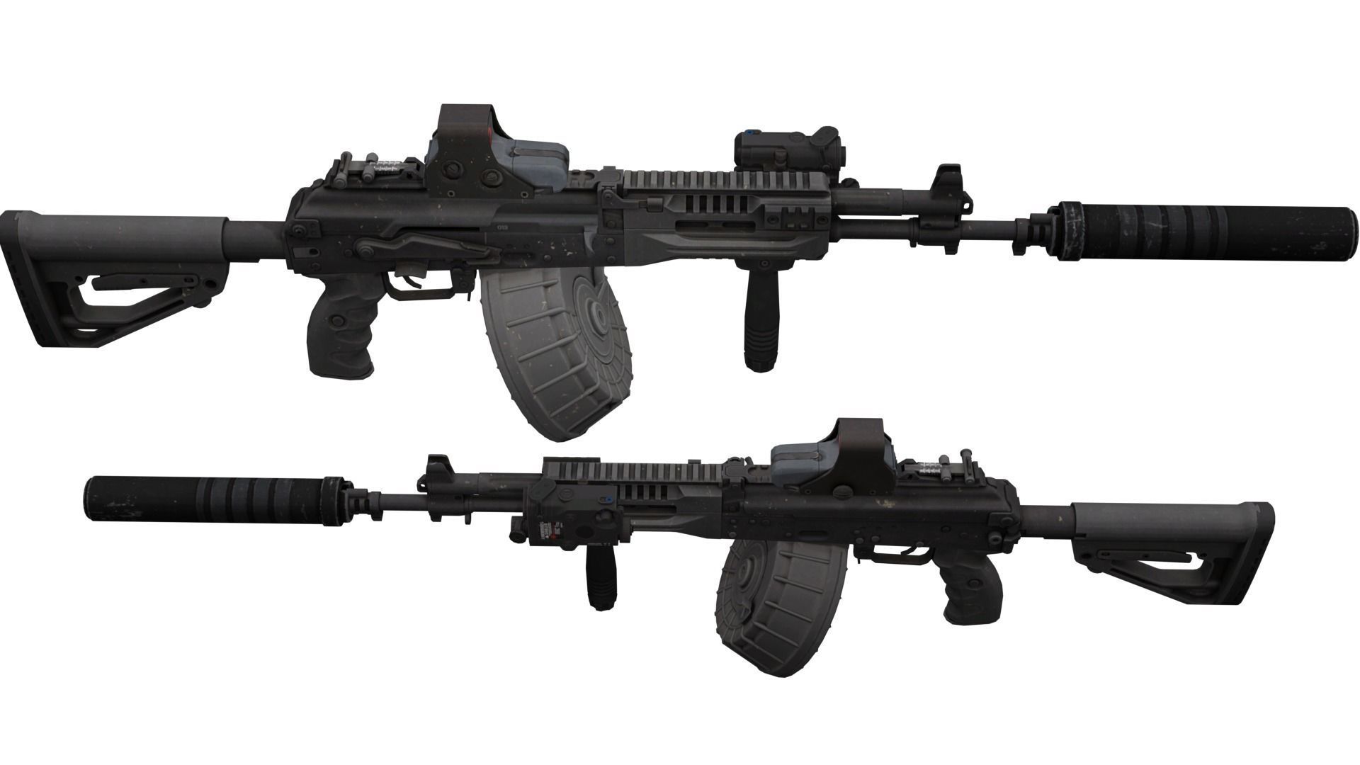 Kalashnikov AK-12 Low-poly 3D model_8