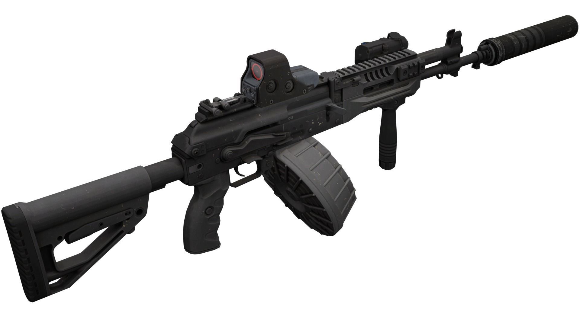 Kalashnikov AK-12 Low-poly 3D model_6