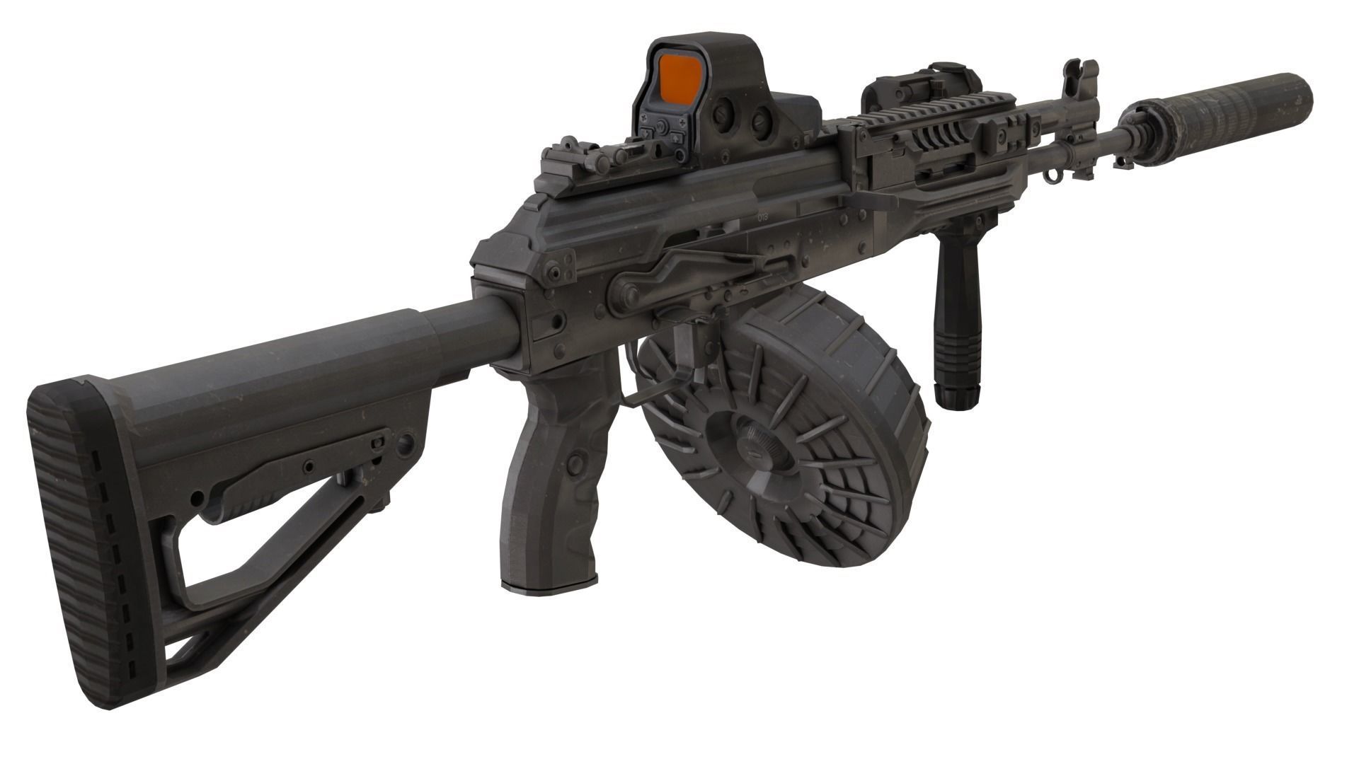 Kalashnikov AK-12 Low-poly 3D model_13