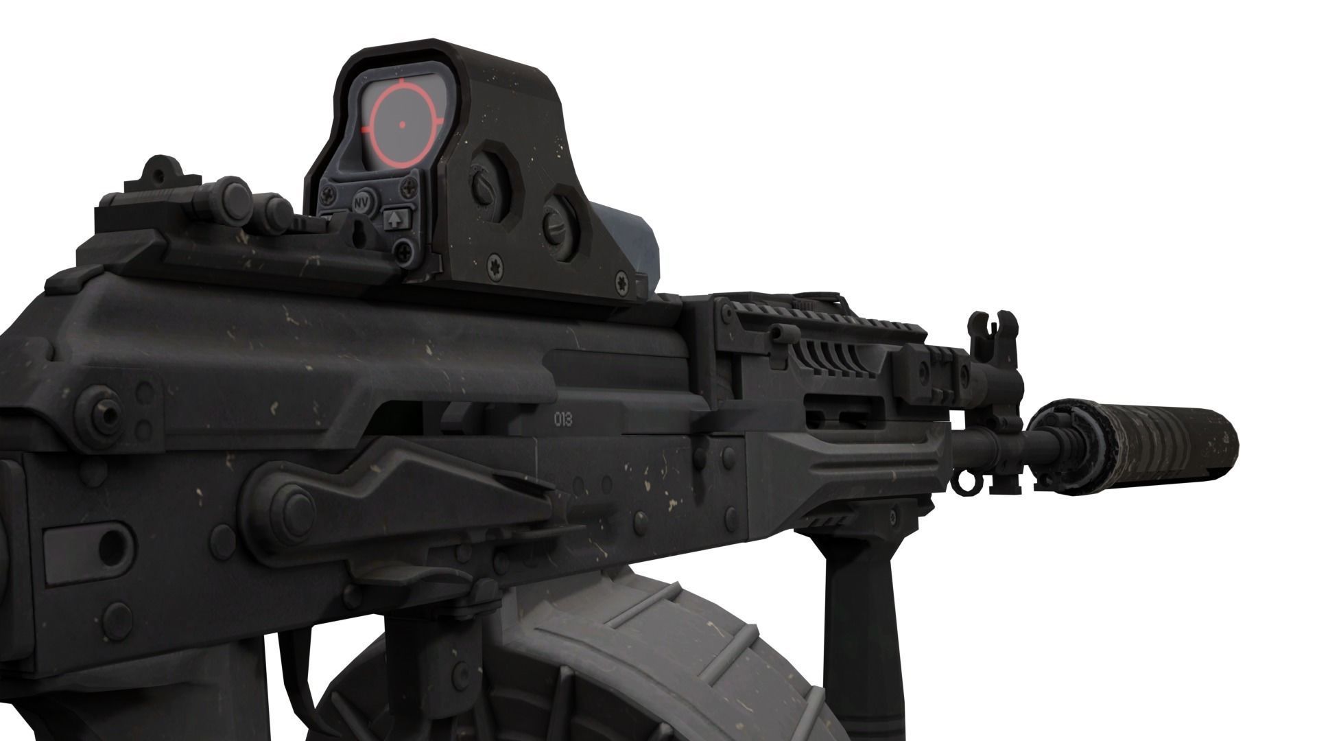 Kalashnikov AK-12 Low-poly 3D model_2