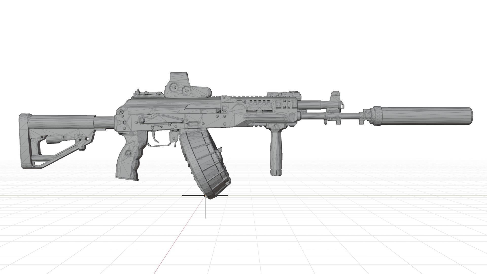 Kalashnikov AK-12 Low-poly 3D model_9