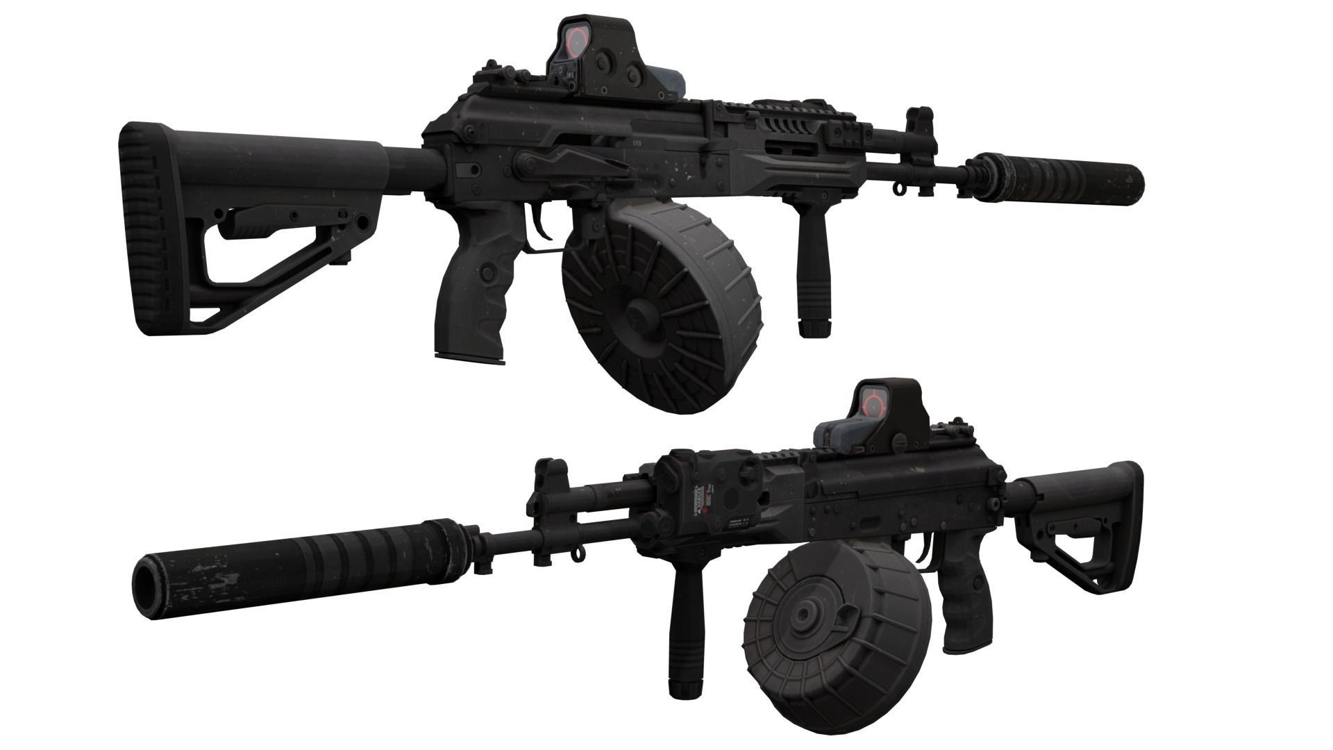 Kalashnikov AK-12 Low-poly 3D model_5