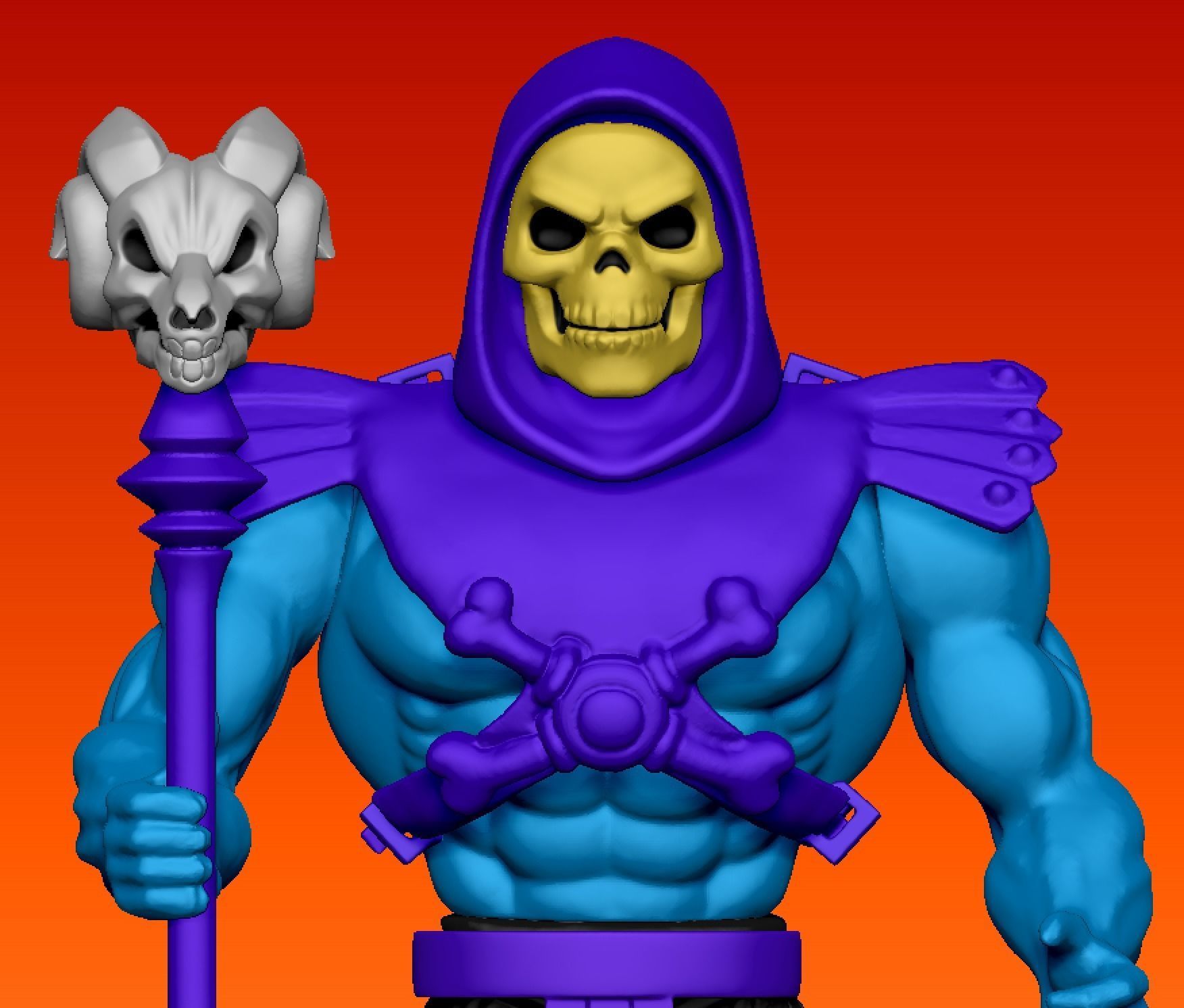 SKELETOR FILMATION 3D model 3D printable | CGTrader