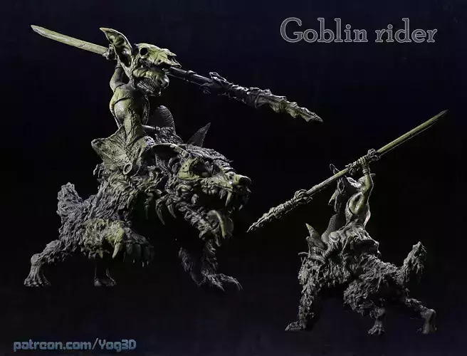 Goblin Rider Free 3D print model