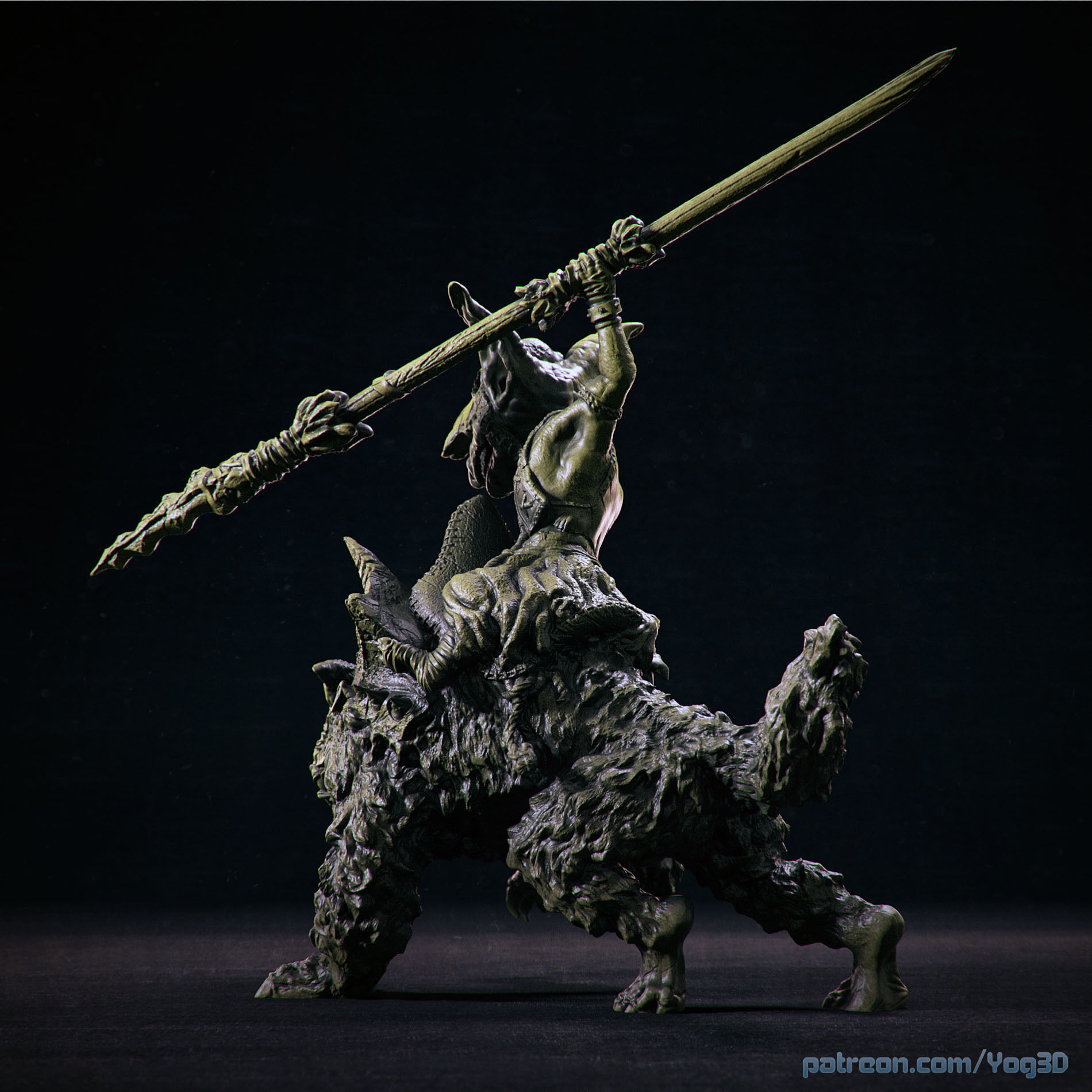 Goblin Rider free 3D model 3D printable | CGTrader