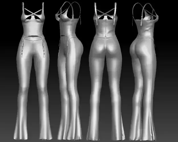 OFLSL13 - Brooke Set Low-poly 3D model