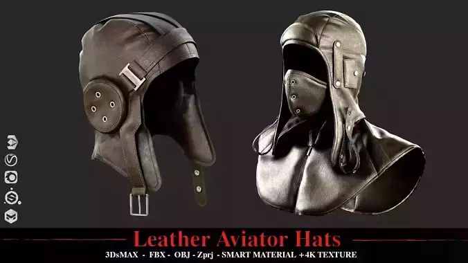 Leather Aviator Hats