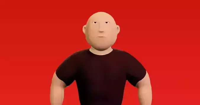 baldy Low-poly 3D model