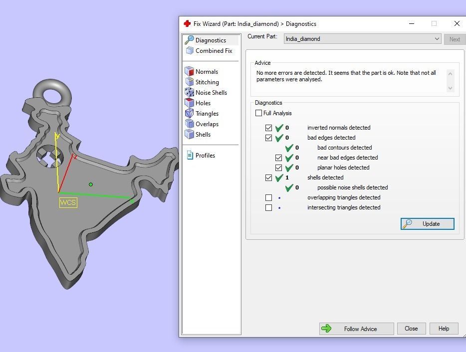 India map pendant 3D print model_6
