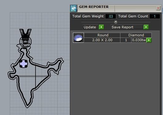 India map pendant 3D print model_7