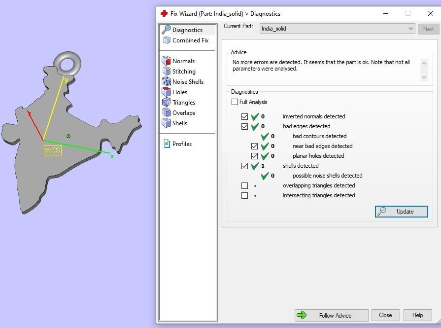India map pendant 3D print model_9