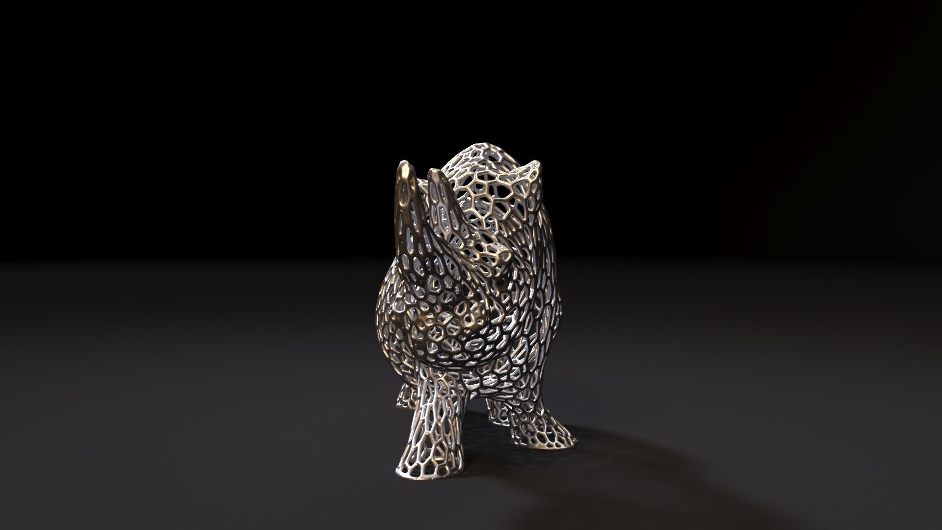 Rhino figure 3D print model_2