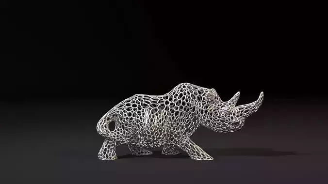 Rhino figure 3D print model