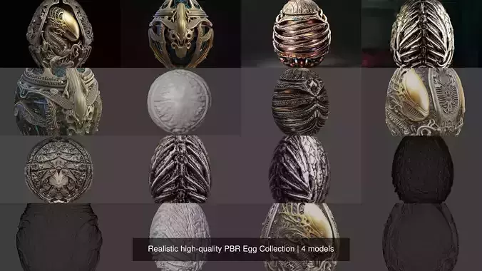 Realistic high-quality PBR Egg Collection