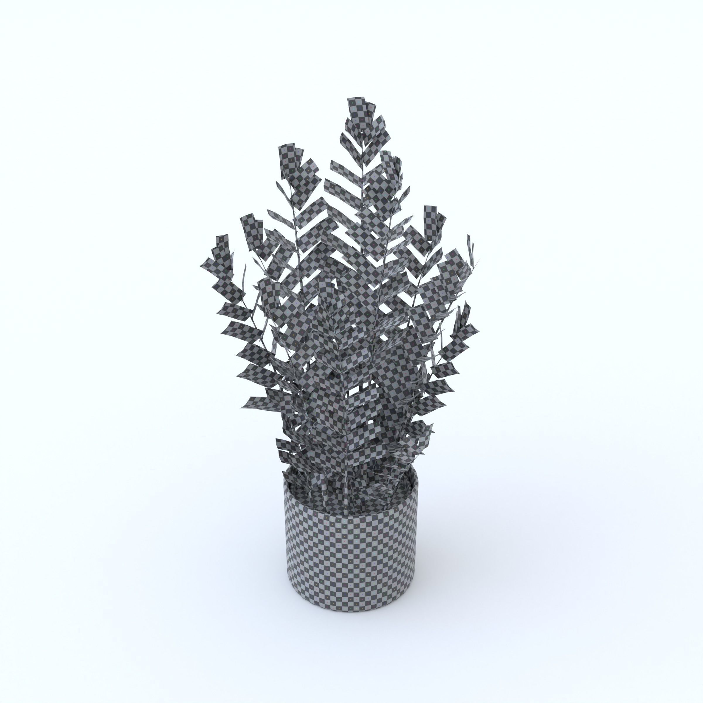 Zamioculcas Zamiifolia Low-poly 3D model_7