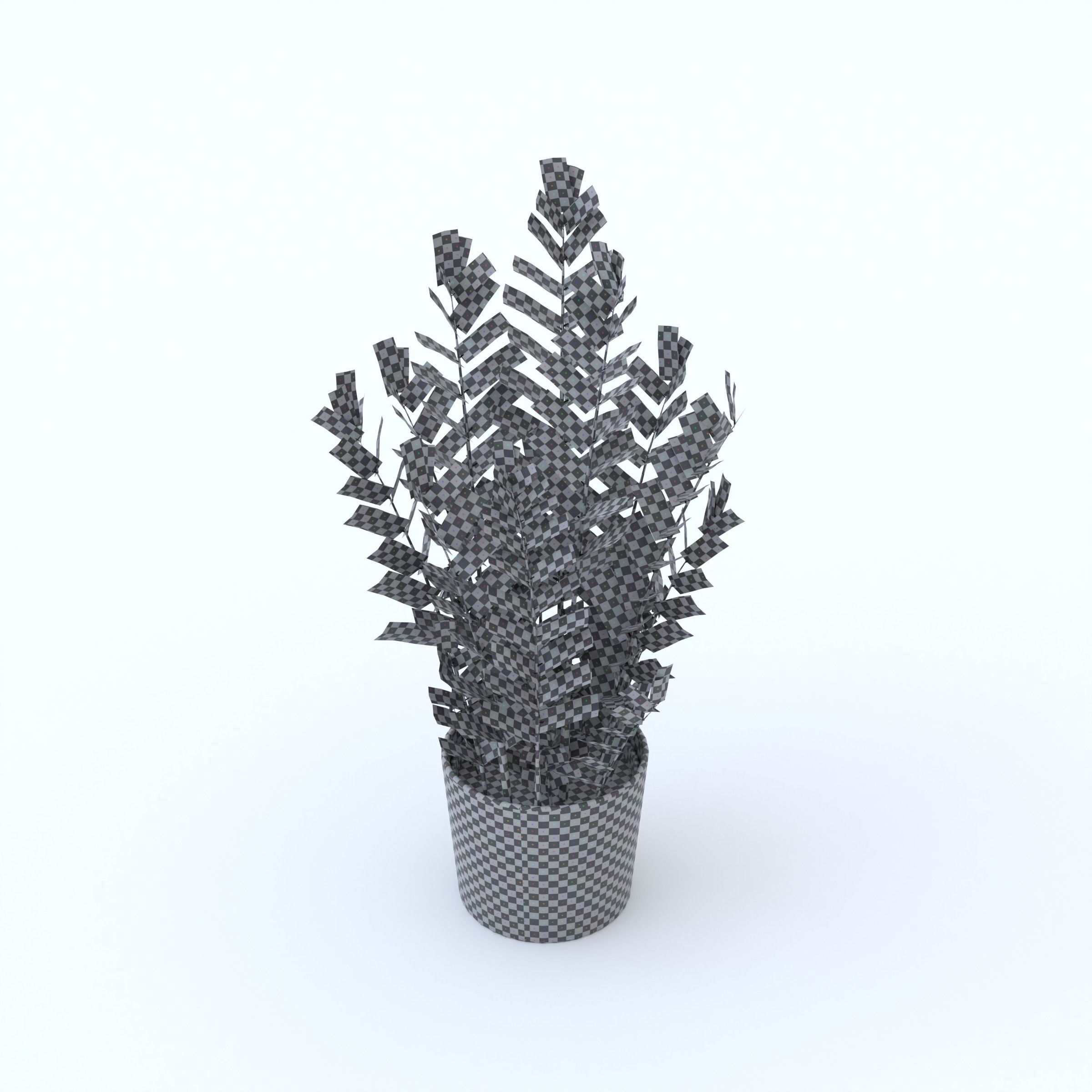 Zamioculcas Zamiifolia Low-poly 3D model_6