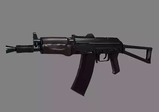 AKS-74U Rifle Low-poly 3D model