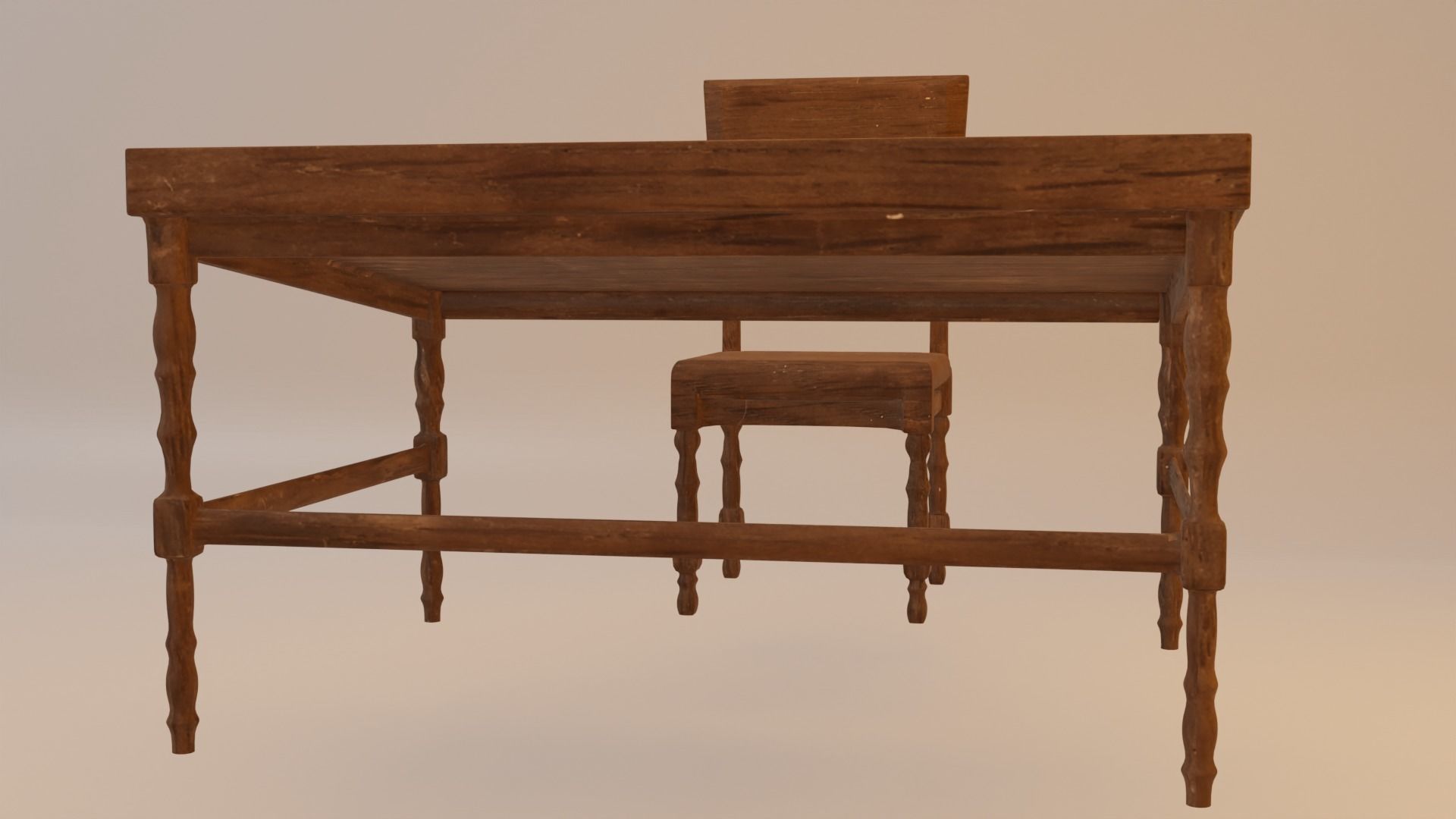 Table and Chair 3D model_6