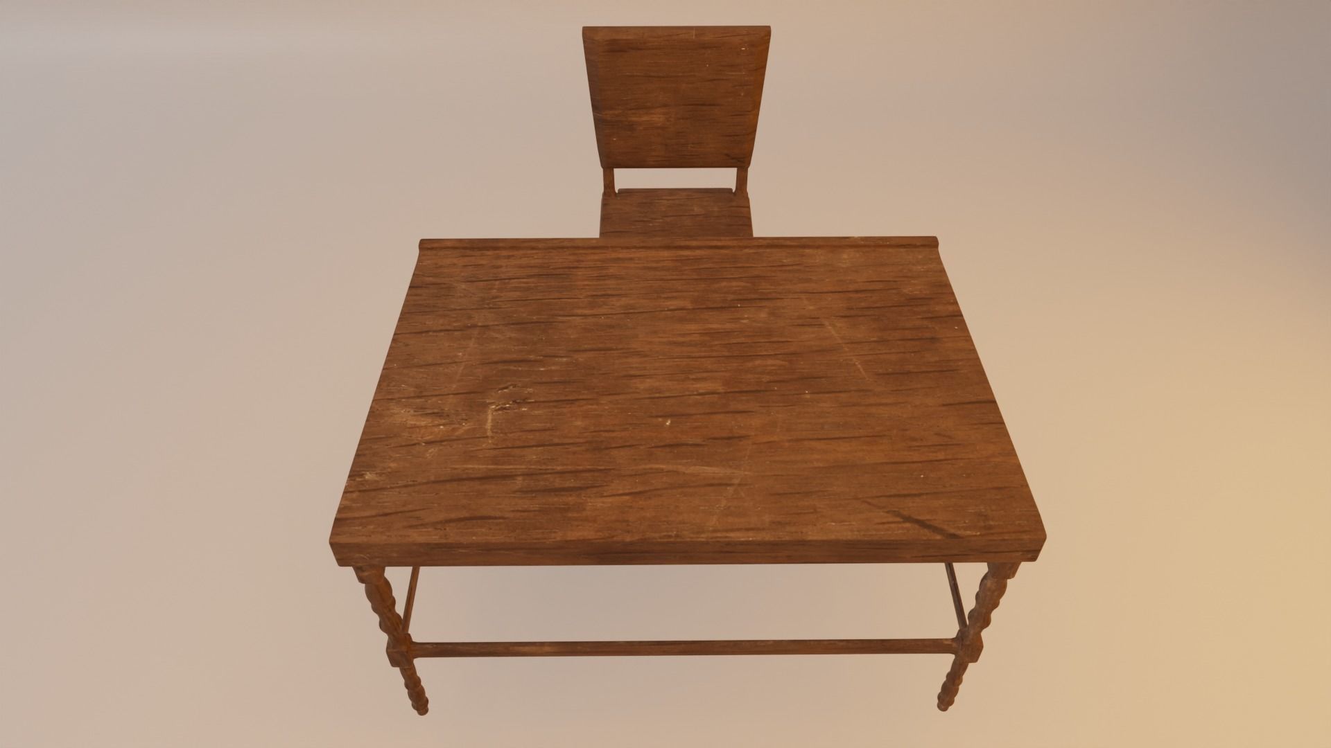 Table and Chair 3D model_1