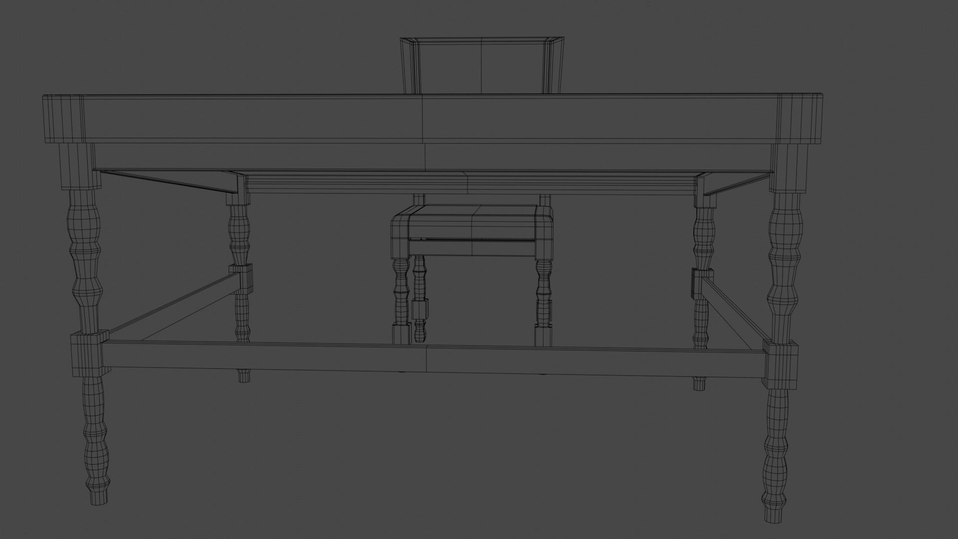 Table and Chair 3D model_7