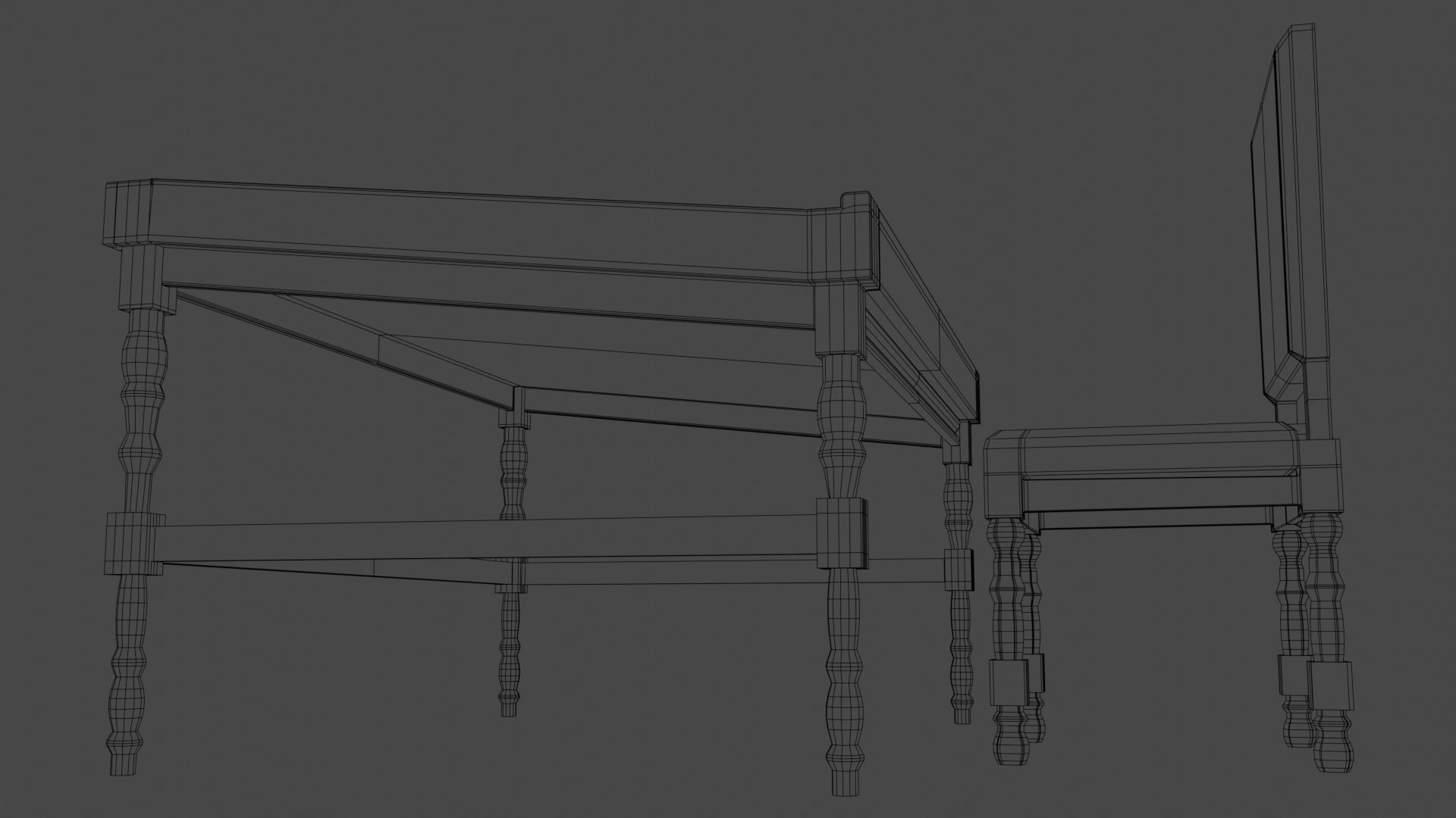Table and Chair 3D model_8