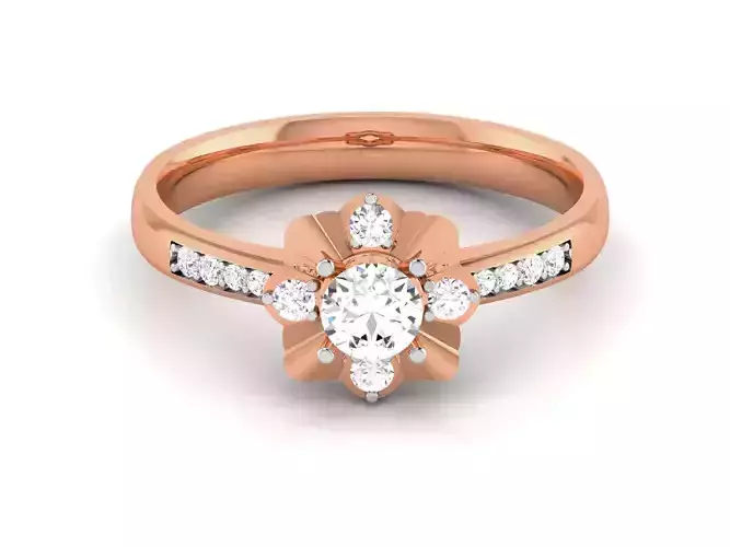 Women Solitaire Ring 3dm render details 