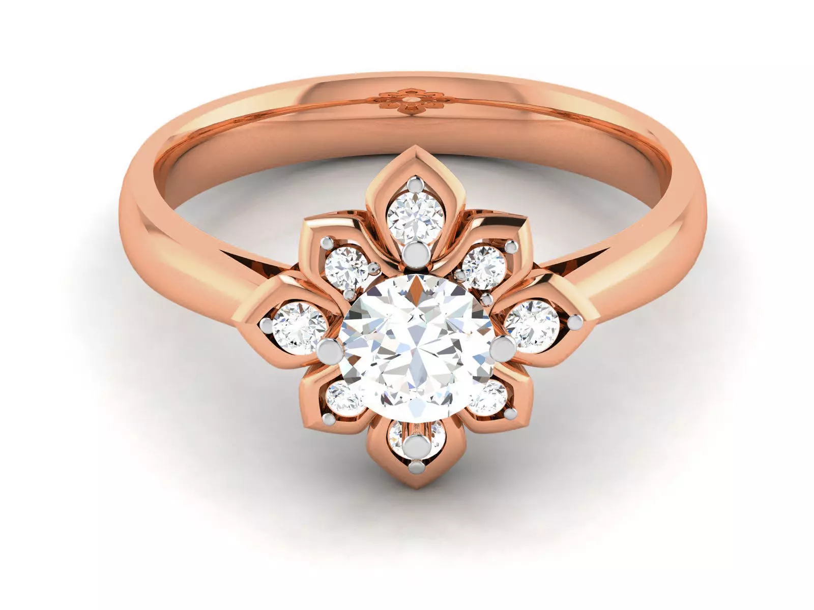 Women Solitaire Ring 3dm render details 3D print model_0