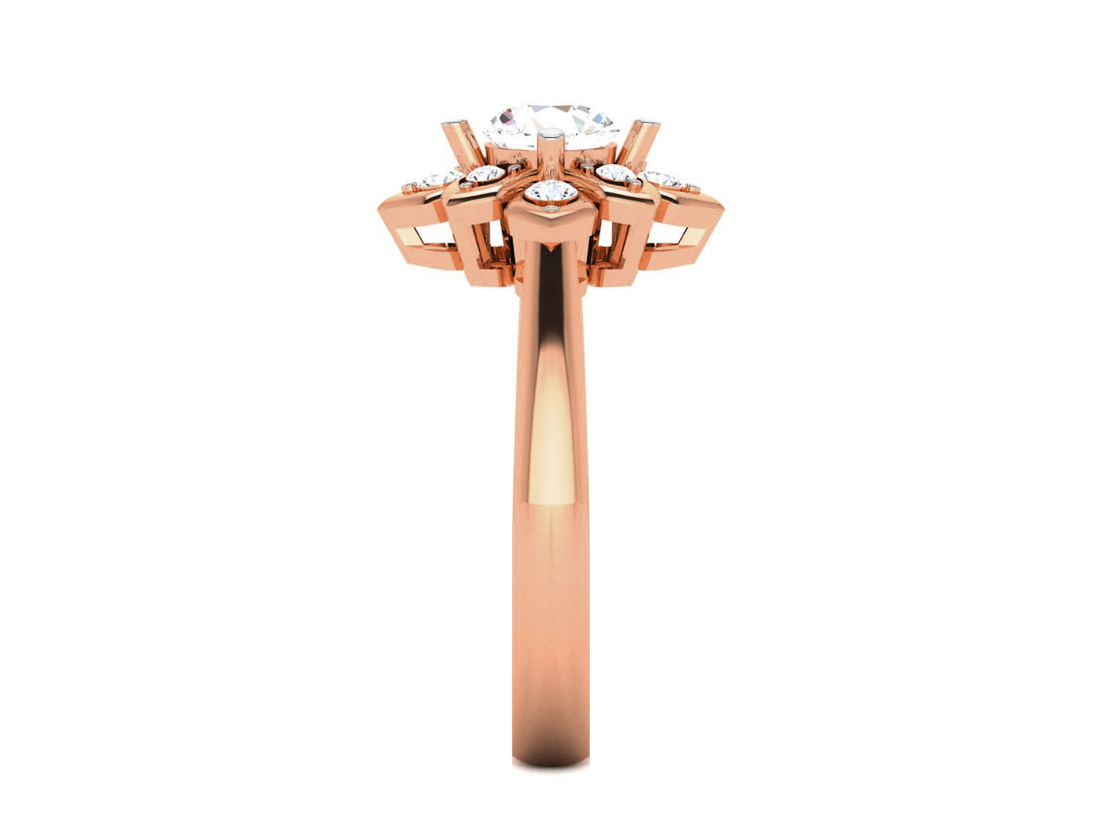 Women Solitaire Ring 3dm render details 3D print model_10