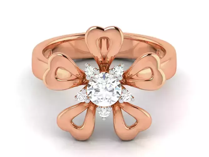 Women Solitaire Ring 3dm render details 