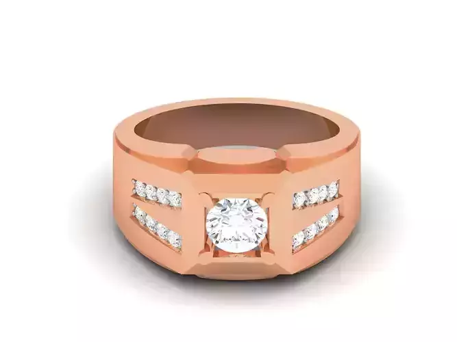 Women Solitaire Ring 3dm render details 