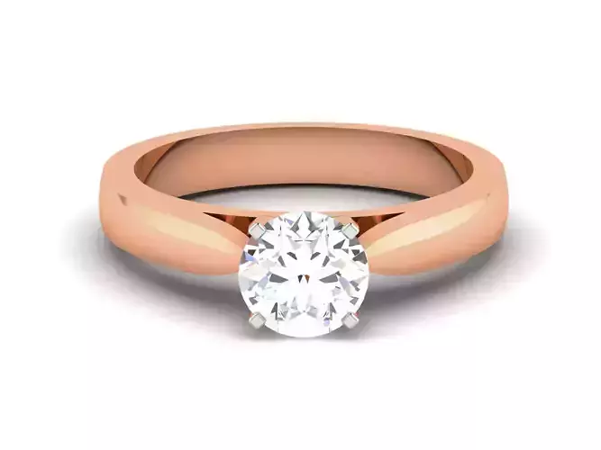 Women Mono Single Diamond Solitaire Ring 3dm render details