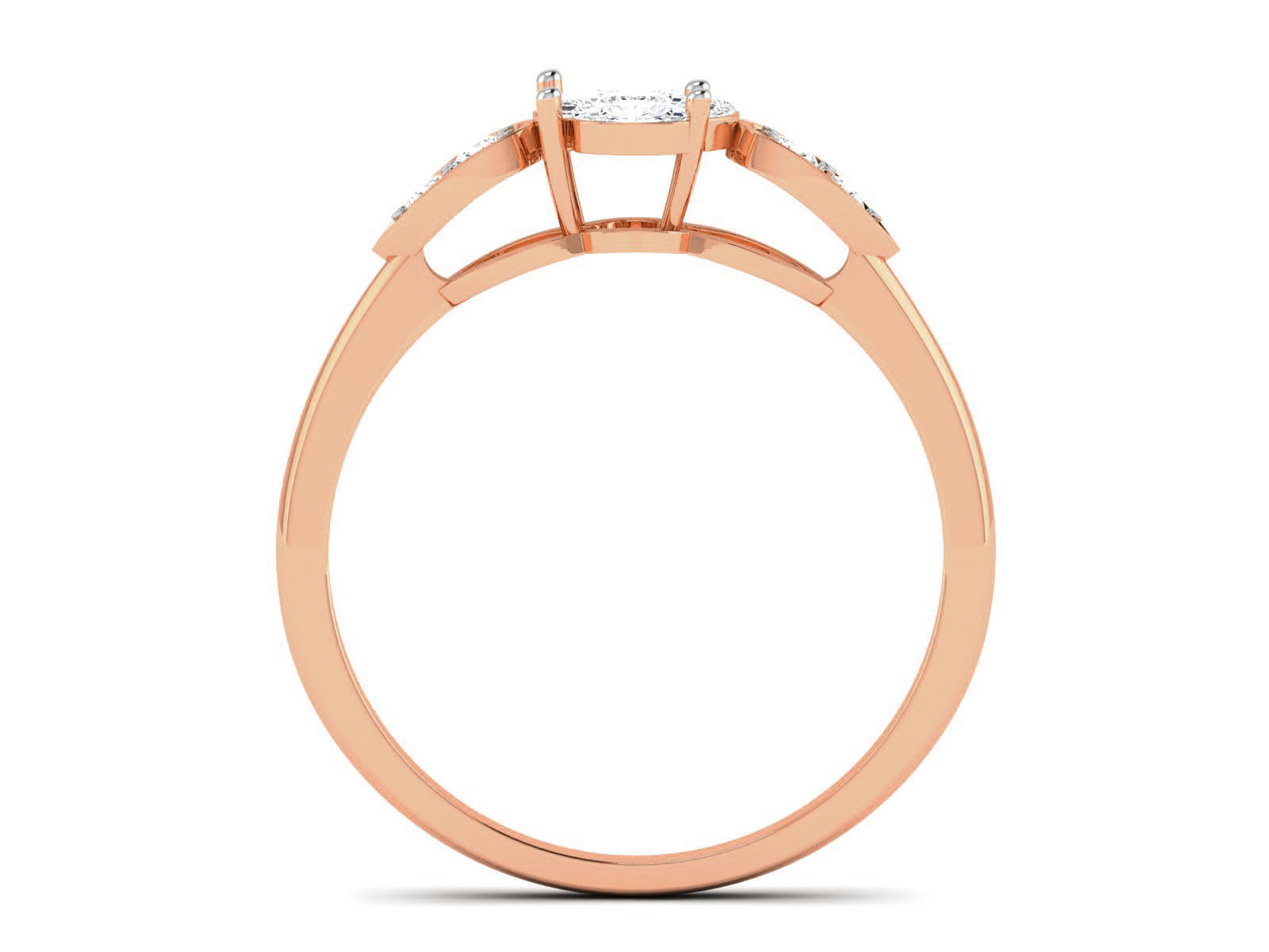 Women Solitaire Ring 3dm render details  3D print model_12