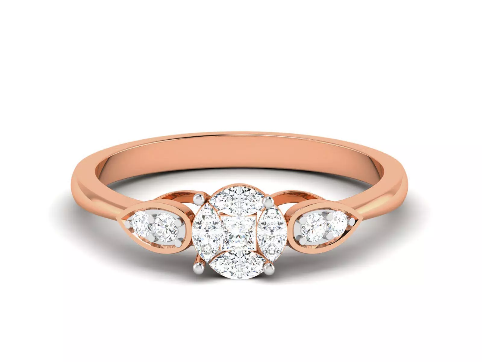 Women Solitaire Ring 3dm render details  3D print model_0