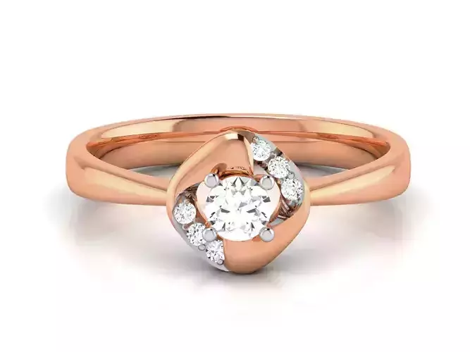 Women Solitaire Ring 3dm render details 