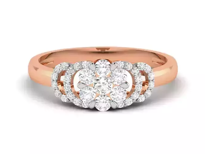 Women Solitaire Ring 3dm render details 