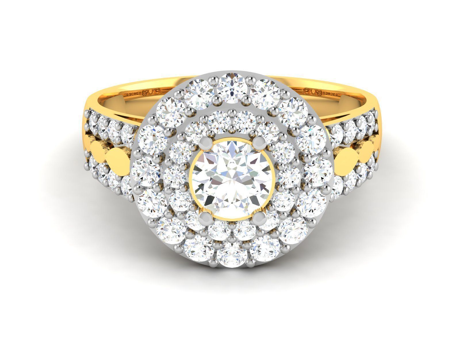 Women Solitaire Ring 3dm render details  3D print model_10