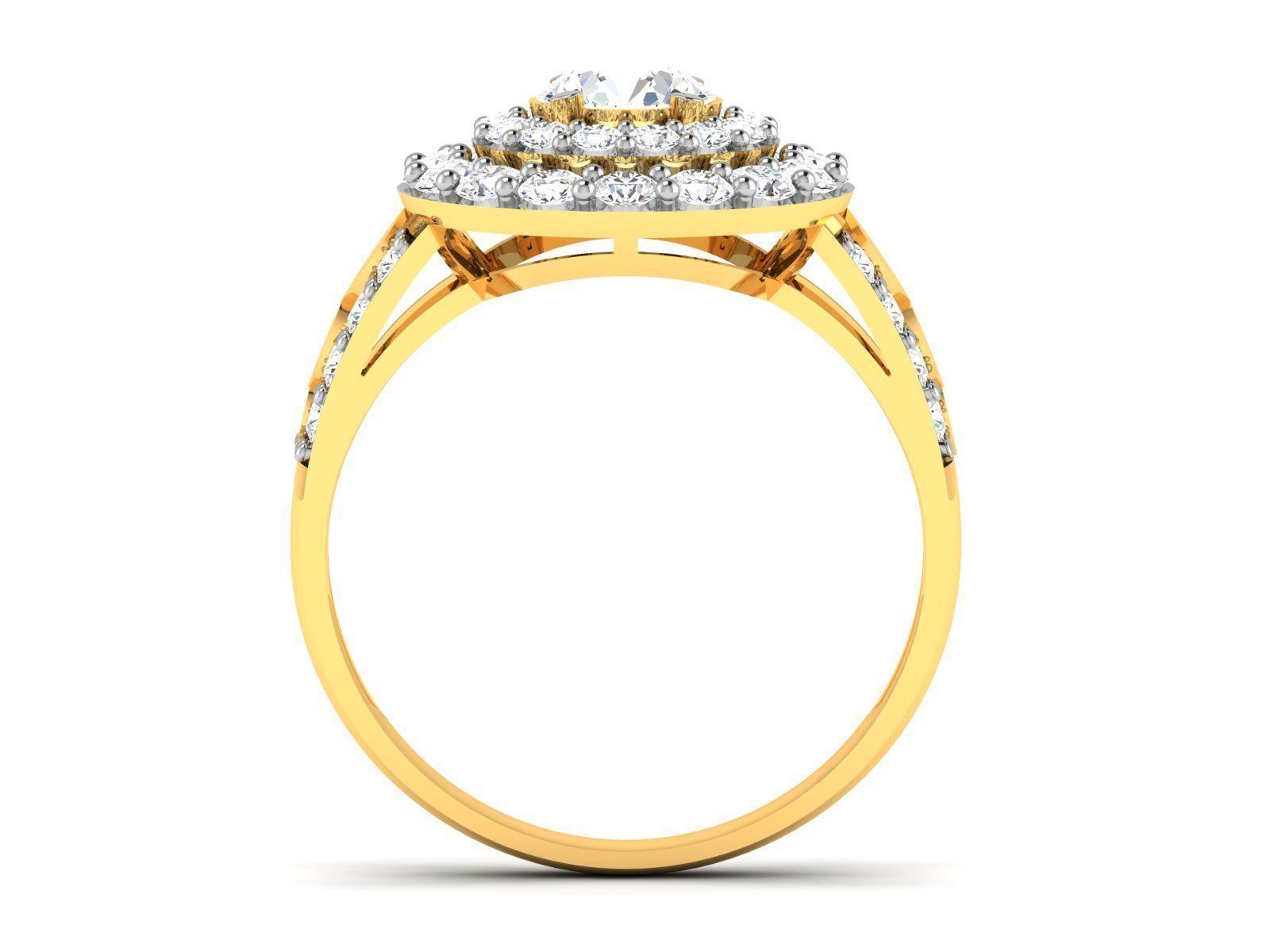 Women Solitaire Ring 3dm render details  3D print model_4
