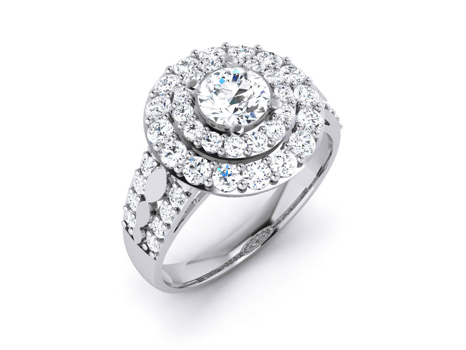 Women Solitaire Ring 3dm render details  3D print model_3