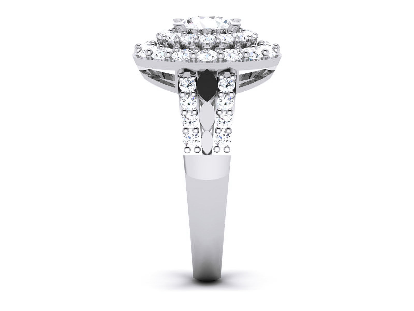 Women Solitaire Ring 3dm render details  3D print model_8