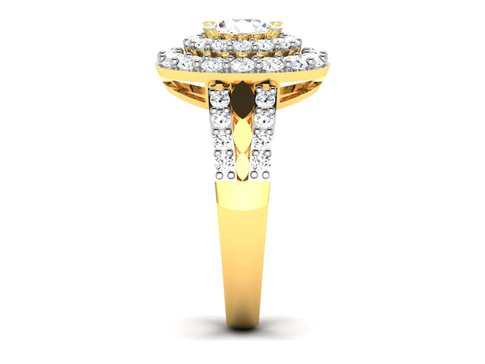 Women Solitaire Ring 3dm render details  3D print model_7