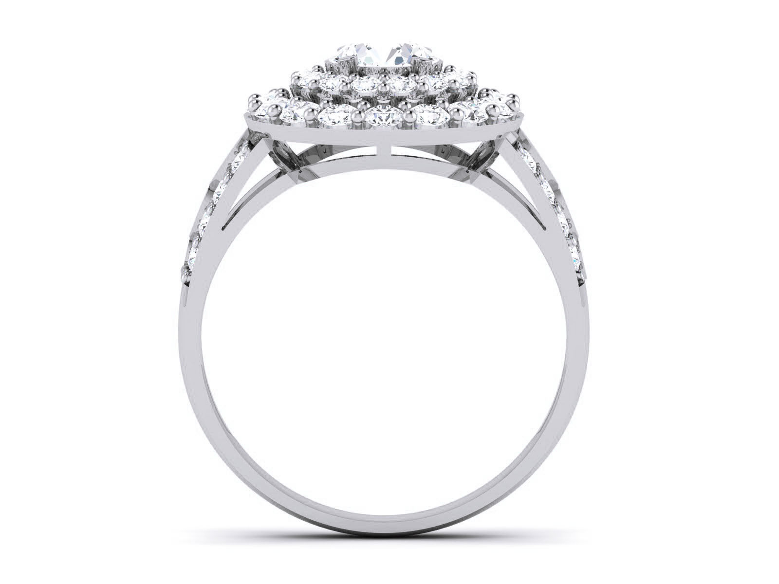 Women Solitaire Ring 3dm render details  3D print model_5