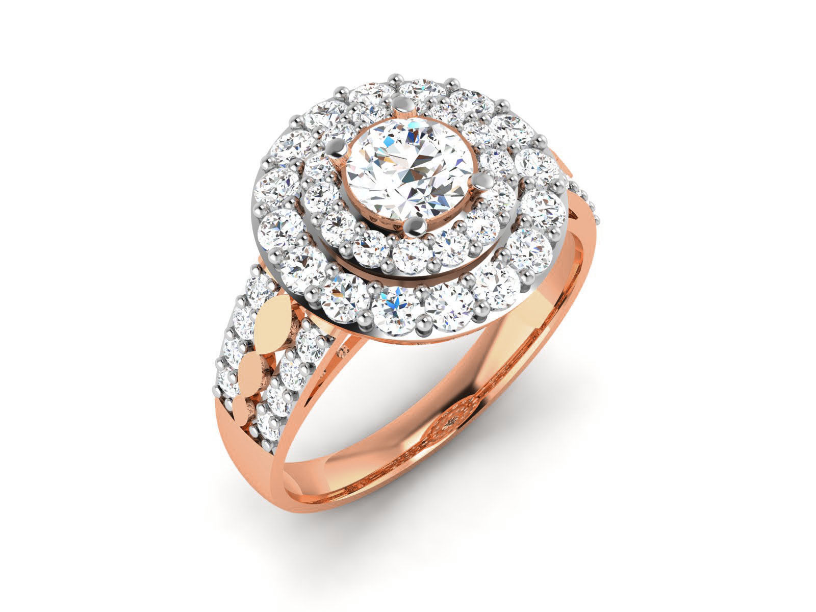 Women Solitaire Ring 3dm render details  3D print model_2